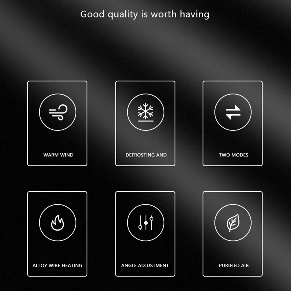 12 V/24V Portable Electric Car Fast Window Windshield Deing Defrost Fan Heating Dashboard Seat Heater_voghion.com