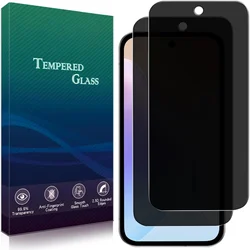 Enhanced Privacy Screen Protector Set - [Anti - Spy Tempered Glass] Durable, Anti - Scratch, Bubble - Free (2 - Pack) - Anti Peeping
