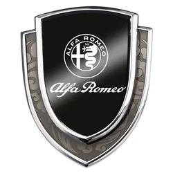 Sleek 3D Car Badge Sticker for Fender or Trunk - Premium Vehicle Accessory (1pcs black Alfa)