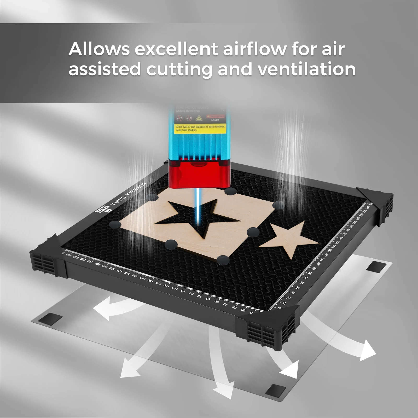 Laser Cutting Honeycomb Working Table Board Steel Panel Platform for CO2 Diode Laser Engraver Cutting Machine 400x400mm