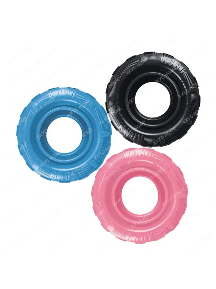 Food Leakage Wheel Super Bite-Resistant Natural Rubber Molar Teeth Cleaning Pet Toy Puppy Adult Dog Training Relieving Stuffy