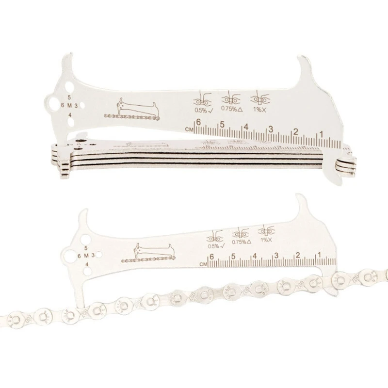 MTB Bike Chain Wear Indicator Measurement Checker Bike Ruler Bicycle