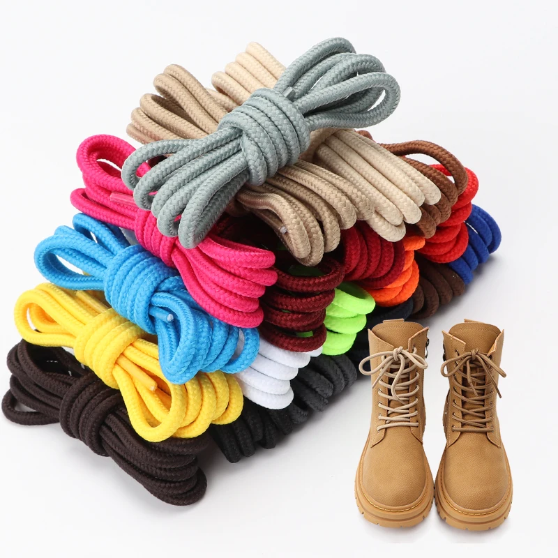 

1Pair 21Colors New Round Shoelaces Martin Boots Laces for Sneakers Solid Classic Casual Sports Outdoor Mountaineering Shoelace