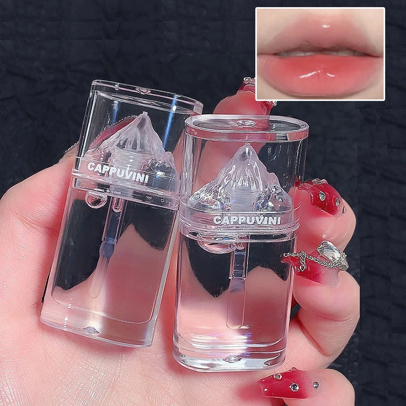 Ice Mountain Lip Gloss Honey Lip Oil Crystal Jelly Lip Glaze Moisturizing Transparent Waterproof Lips Makeup Cosmetics