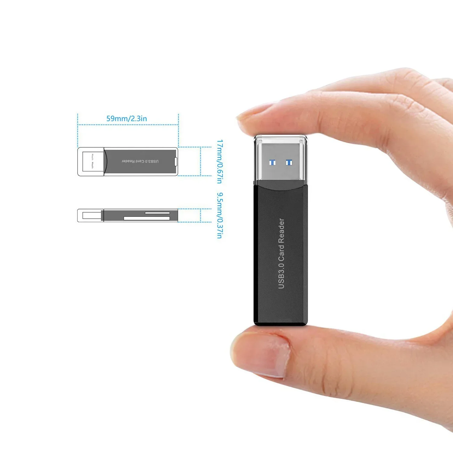 휴대폰용 이중 목적 고속 메모리 카드 리더, USB 3.0, Tf 카메라, SD 카드, 노트북 컴팩트 휴대용 디자인
