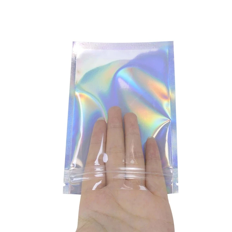 Resealable Laser Ziplock Bags For Necklace Food Storage Bags Pouch Packaging Bag Multifunctional Bubble Mailers images - 6