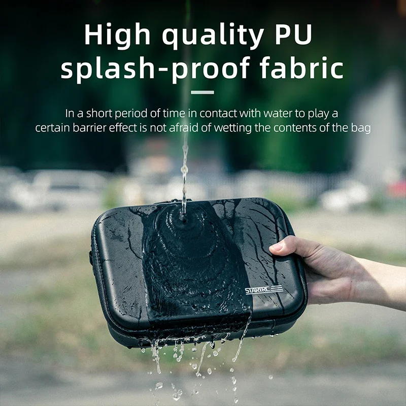 Action 5 Pro Portable Storage Case for DJI Osmo Action 4 3 Camera Accessories Carrying Case Travel Shoulder Bag PU Handbag Black