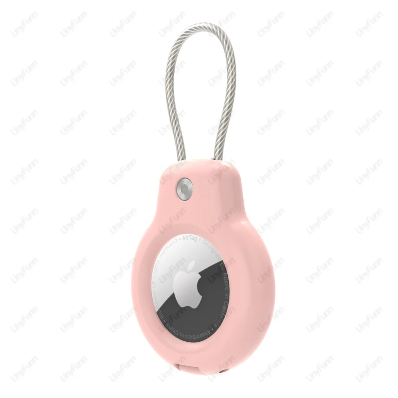 Secure AirTag Holder with Wire Cable for Keys, Pets, and Luggage