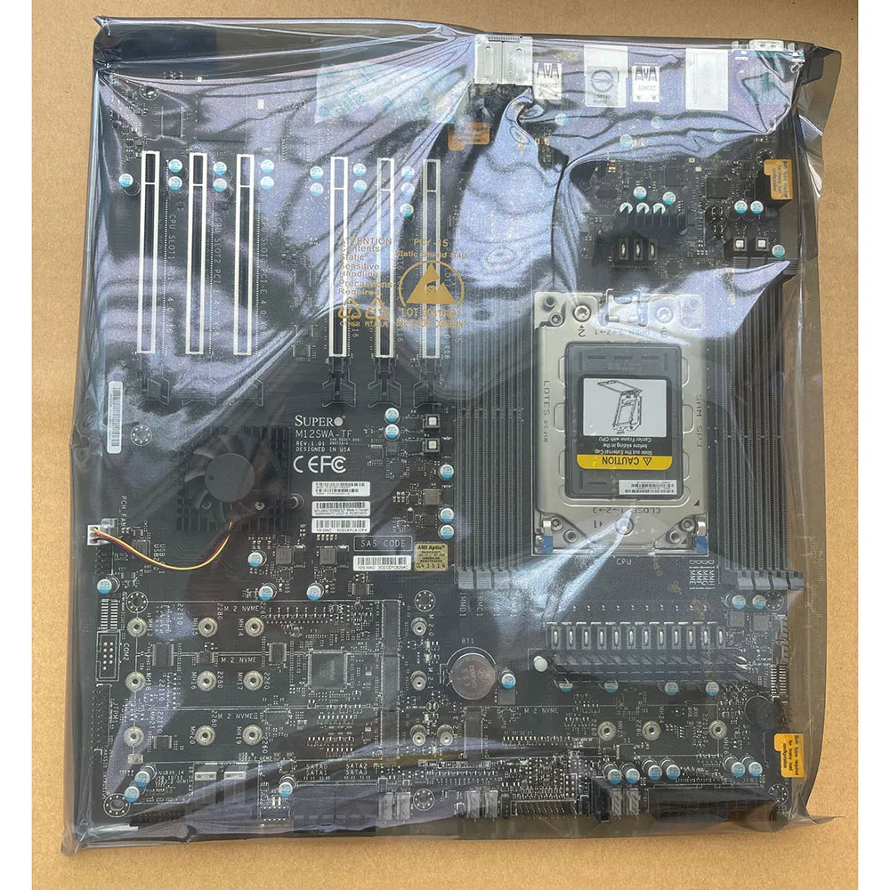 M12SWA-TF 10G IPMI WRX80 6 PCIE4.0 M.2X4 U.2 EATX Server Motherboard 5 M12SWA-TF 10G IPMI WRX80 6 PCIE4.0 M.2X4 U.2 EATX Server Motherboard - Image 3