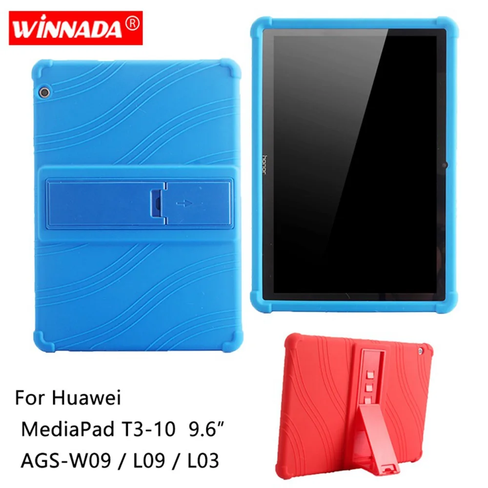 For Huawei Mediapad T3 10 case T3 9.6 AGS-L09 AGS-L03 AGS-W09 silicone case Tablet Shockproof Stand Cover for Huawei T3 10 9.6