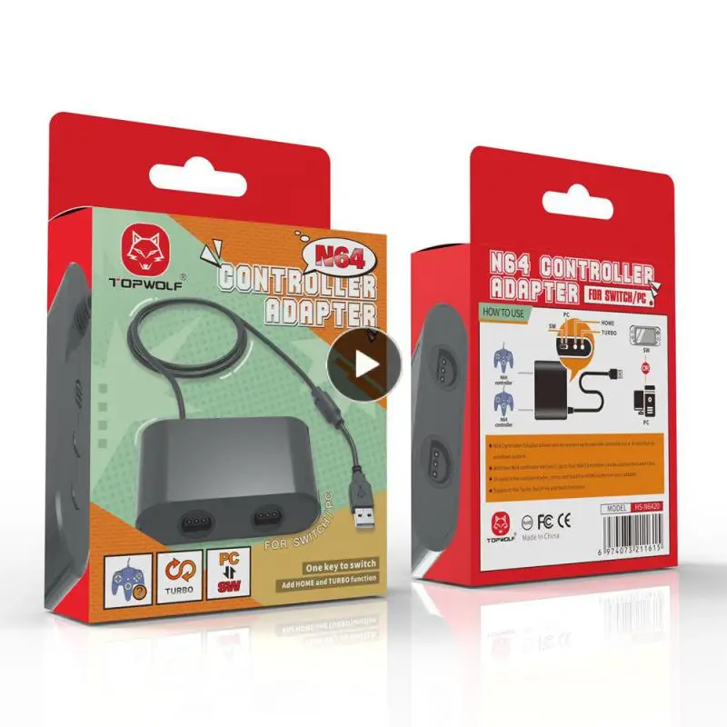Convertitore Adattatore Usb Per Switch 64/Oled Modello Pc Windows Controller Adapter Gamepad Gaming Converter Adapter Per N64