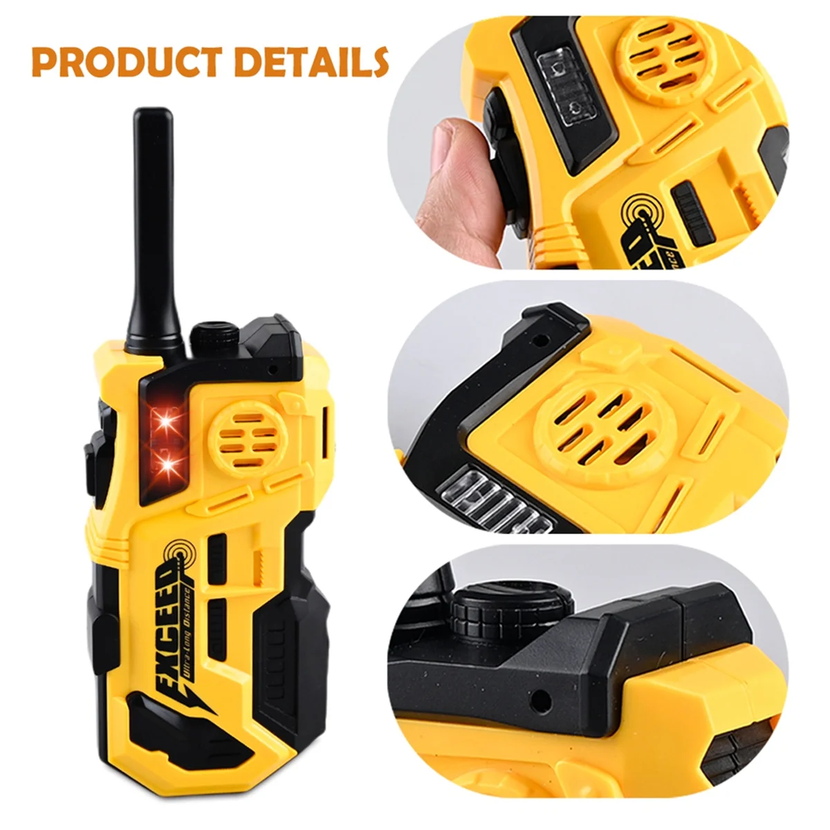 BAAU Kids Walkie Talkies, Electronic Long Range Talkies Toys 2 Way Radio Toy with Light,for Outdoor Sports Camping Climbing