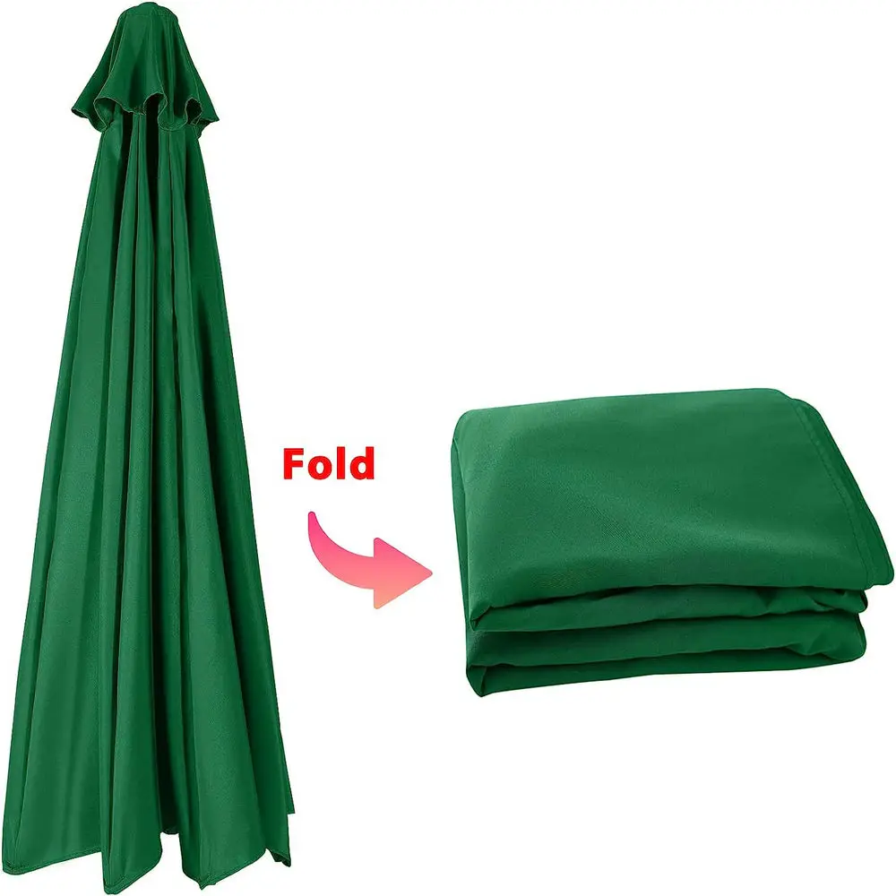 Outdoor Umbrella Replacement Canopy Suit 6/8 Ribs Patio Garden Beach Market Table Top Umbrella Canopy 7.5/9/10ft