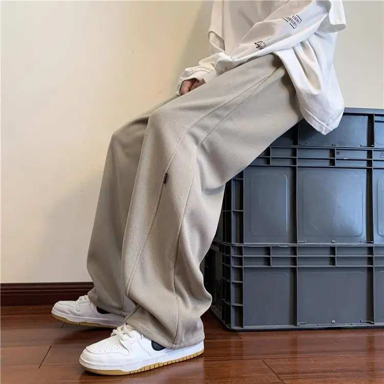 

Spring and Autumn Korean Style Trendy Men and Women Loose and Personalized Street Retro Sports Guard Pants Couple Casual Pants