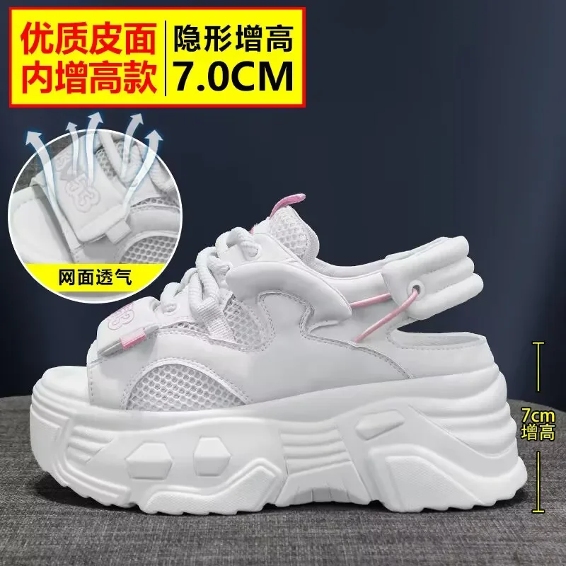 

2024 Summer New Breathable Mesh Wedge Casual Sport Shoes Non Slip Woman Vulcanize Shoes Platform Women Sneakers Zapatillas Mujer