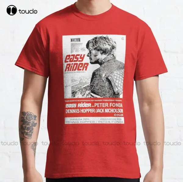 Easy Rider Movie Poster Classic T-Shirt Custom Aldult Teen Unisex Digital Printing Tee Shirt Fashion Funny New Xs-5Xl