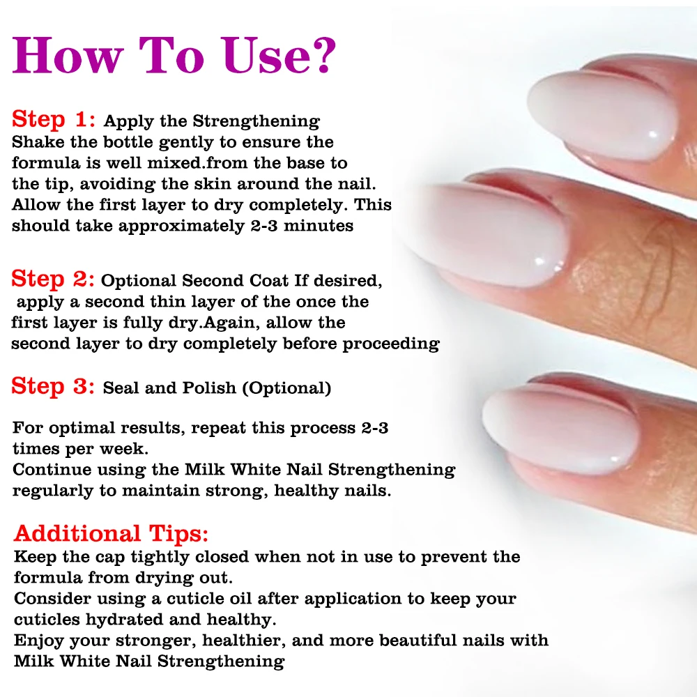Nail Strengthener Keratin Polish Base Oil for Repair Soft Thin Nails