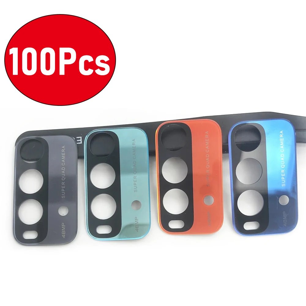 

100Pcs，NEW Rear Back Camera glass Lens With Adhesive Camera Glass For Xiaomi Redmi 10X 10 5G 10C 10A 9A 9C 8 8A 7 7A 6A 9T
