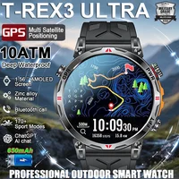 Montre connectée militaire T-Rex3 Ultra GPS pour hommes, boussole GPS intégrée, altimètre, baromètre, étanche 5ATM, 2026mAh, nouveauté 650 1