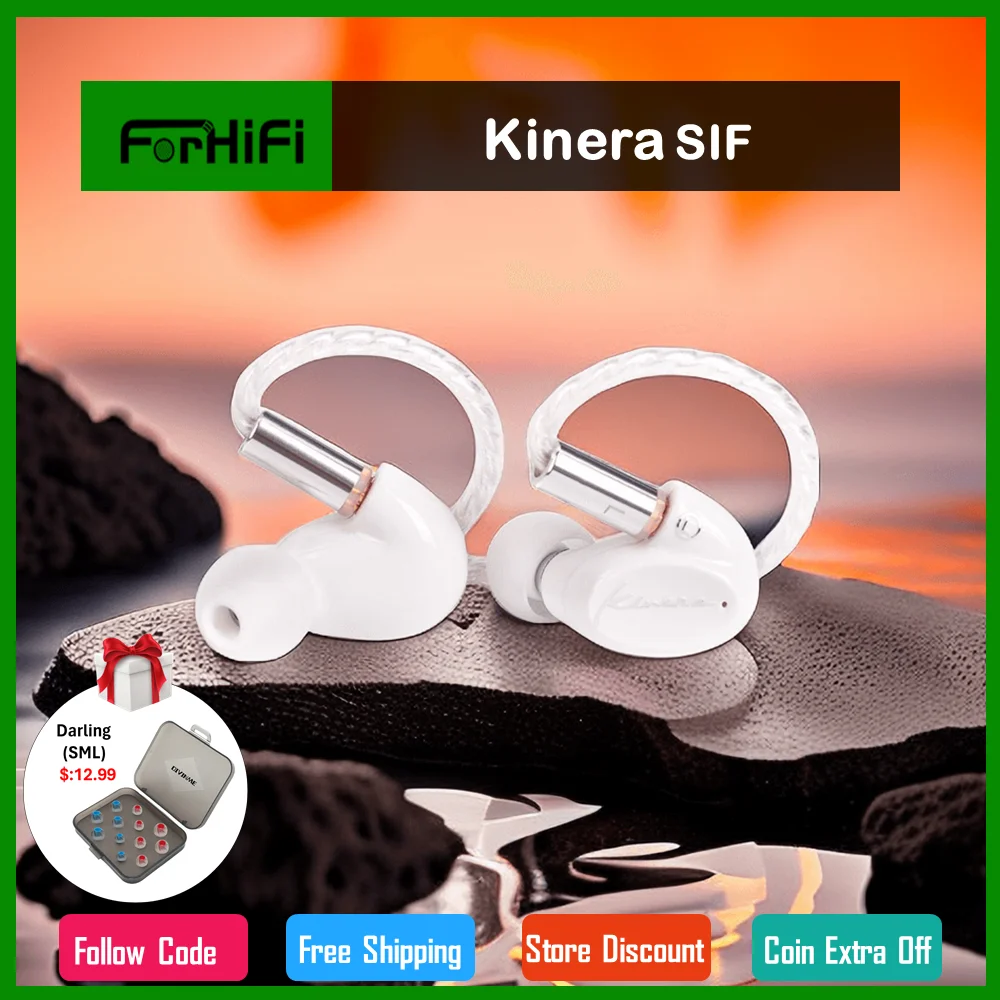 

Kinera SIF Dynamic Driver In-Ear Earphones HIFI DJ Music Monitor Headphone Running Sport Earplug Headset With MMCX Cable Earbuds