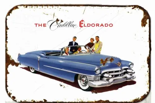 

1953 Cadillac Eldorado винтажный автомобиль 12x18 жестяной знак винтажная реклама