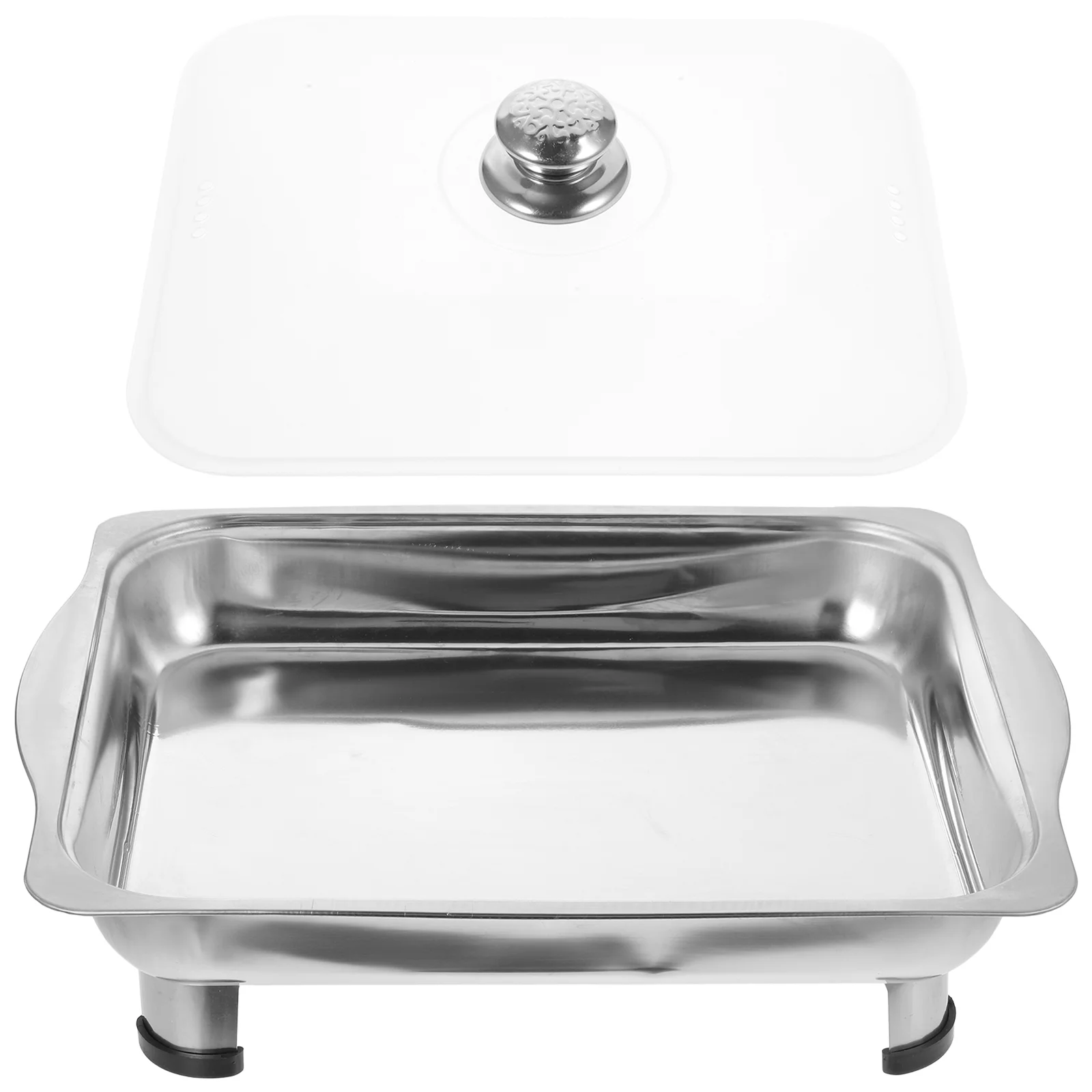 

Chafing Dish Buffet Stainless Steel Foldable Rectangular Chafing Water Tray Food Pan Chafing Servers With Covers Buffet Servers