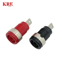 20PCS Insulated Safety 32A 4mm Banana Socket Terminal 5 Colors Female Jack Panel Mount Socket Binding Post Wire Connector 3