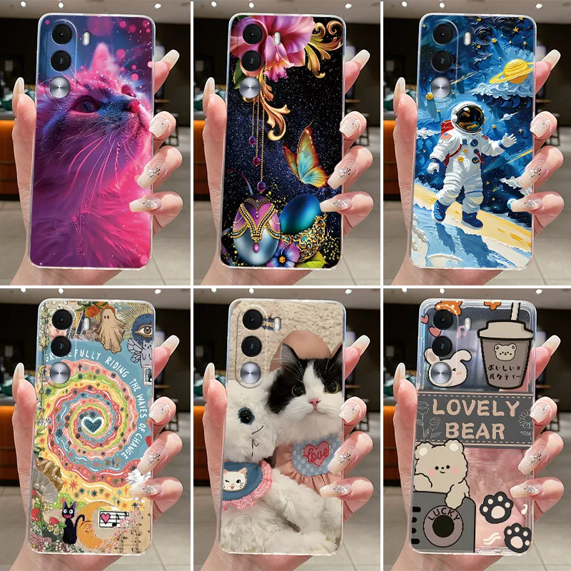Aesthetic Cute Cat Soft Silicone Transparent Phone Case