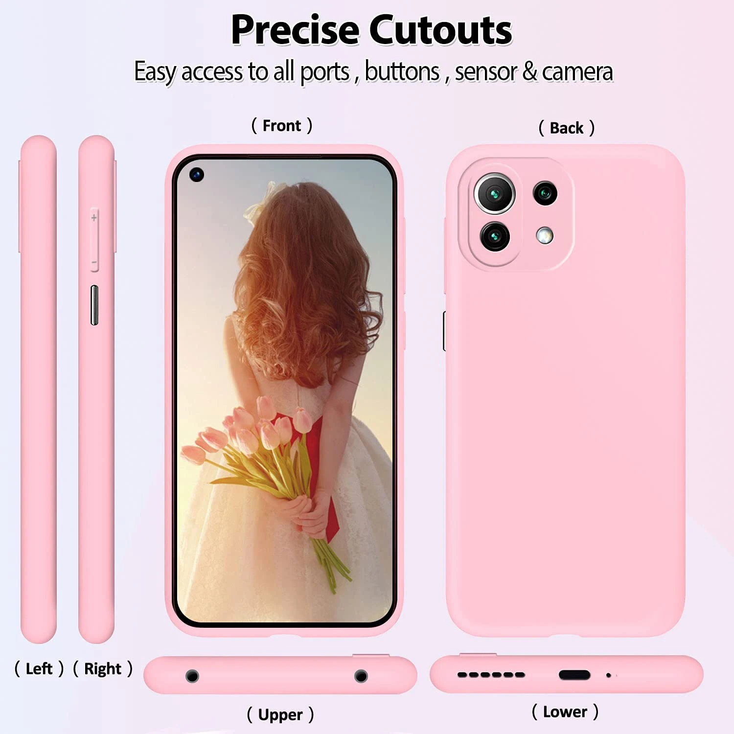 Luxuriöse stoßfeste Silikon-Handyhülle für Xiaomi Mi 11 lite, matte TPU-Hülle für Xiaomi Mi 11 lite NE 5G, weiche Hülle – Detail 5
