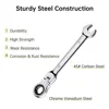 6mm 7mm 8mm 9mm 10mm 11mm 12mm 13mm 14mm 15mm 16mm 17mm 18mm 19mm Reversible Ratchet Wrench Ratcheting Socket Spanner Nut Tools 4