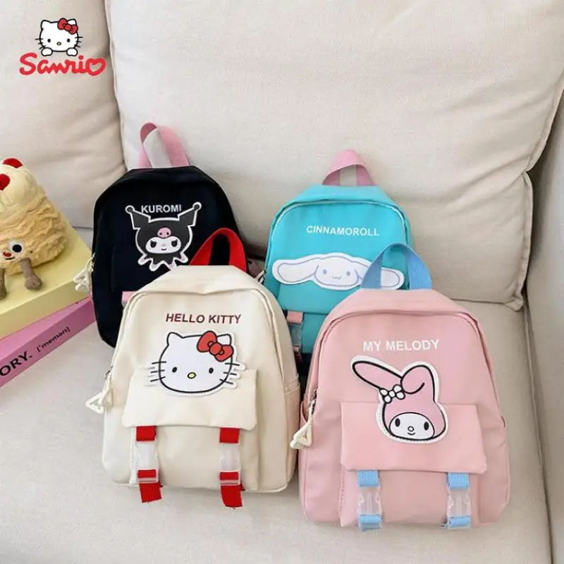 

Милый рюкзак Hello Kitty My Melody Cinnamoroll Kuromi, милый мультяшный Детский рюкзак Sanrio, сумка для хранения, студенческий праздничный подарок
