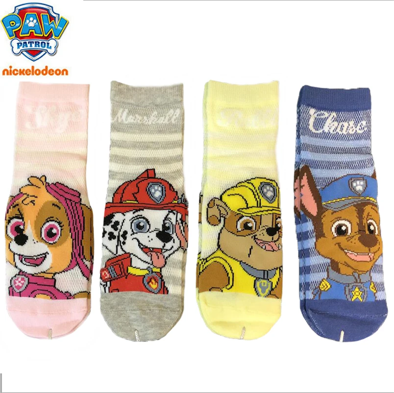 Original Paw Patrol Cartoon Children's Socks Spring Summer Boys Girls Cute Anime Figures Chase Marshall Mesh socks Knitted Socks