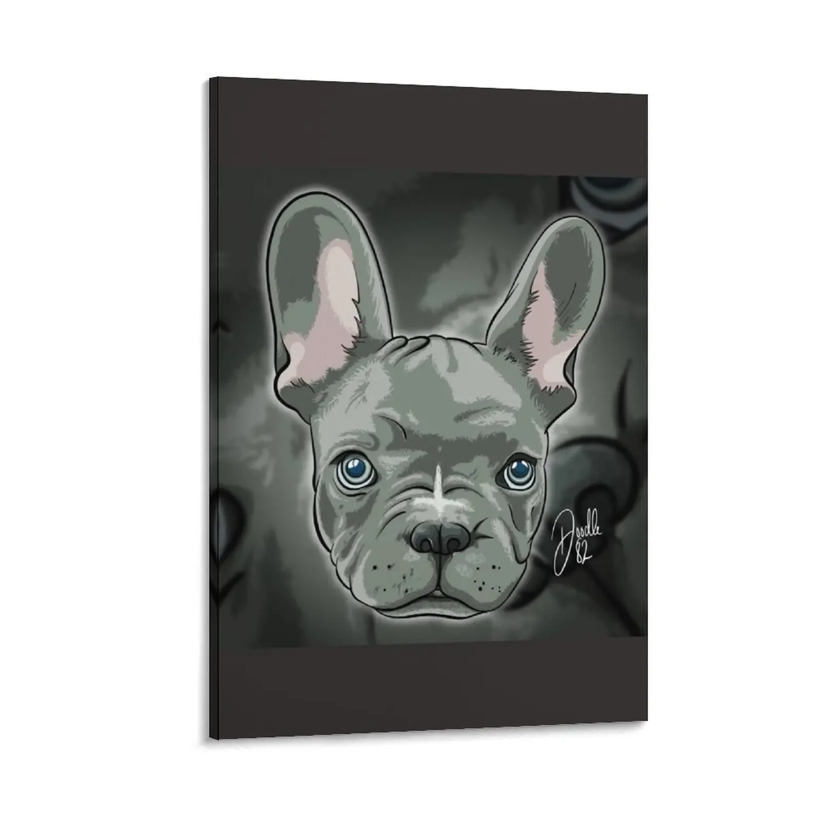 Blue - The French Bull Dog Puppy Canvas Painting Poster Per Wall Bedroom Decor Stickers & Poster