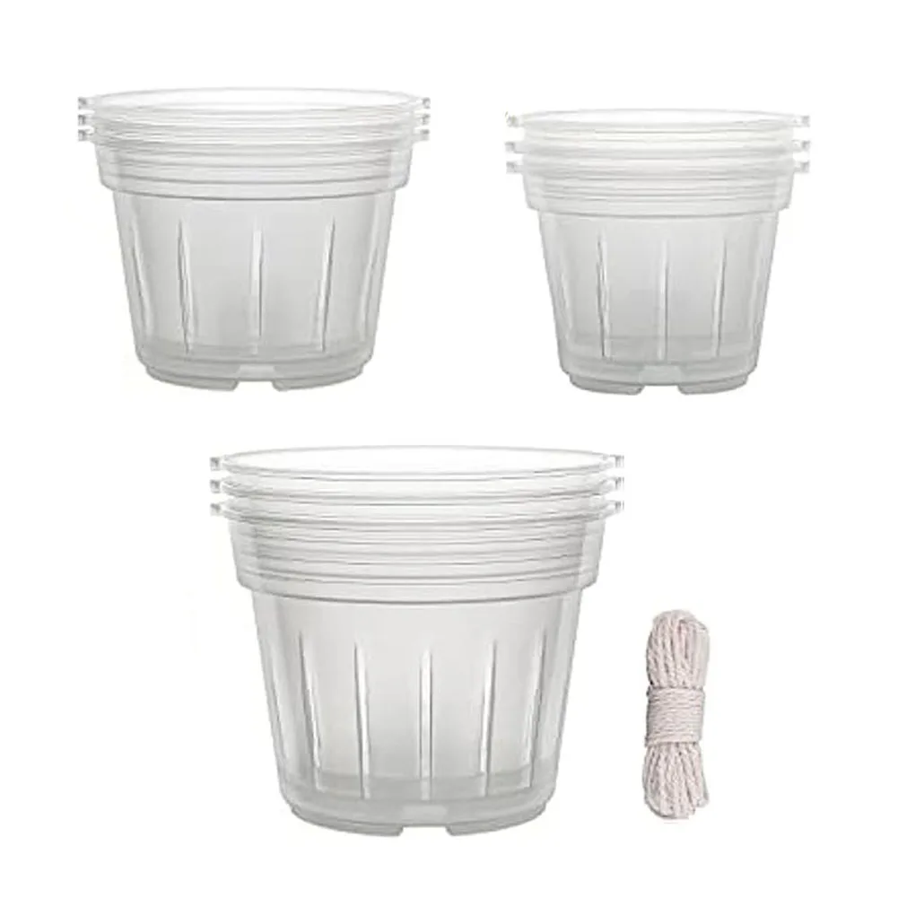 

Practical and Convenient, Clear Orchid Pots for Repotting, 9 Pack Orchid Pots with Holes, Great for Orchid Enthusiasts