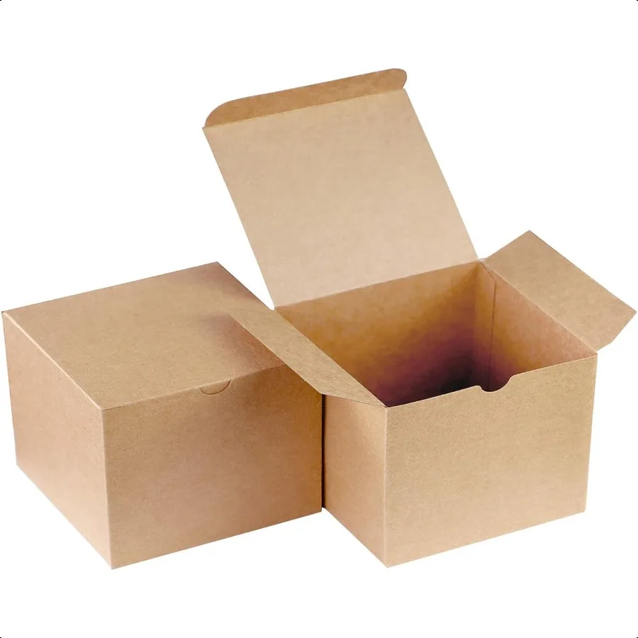 30 Kraft Paper Boxes 5x5x3.5 Inches