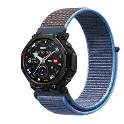 Breathable Nylon Loop Strap - 20mm/22mm - Width 22mm (Sea wave blue)