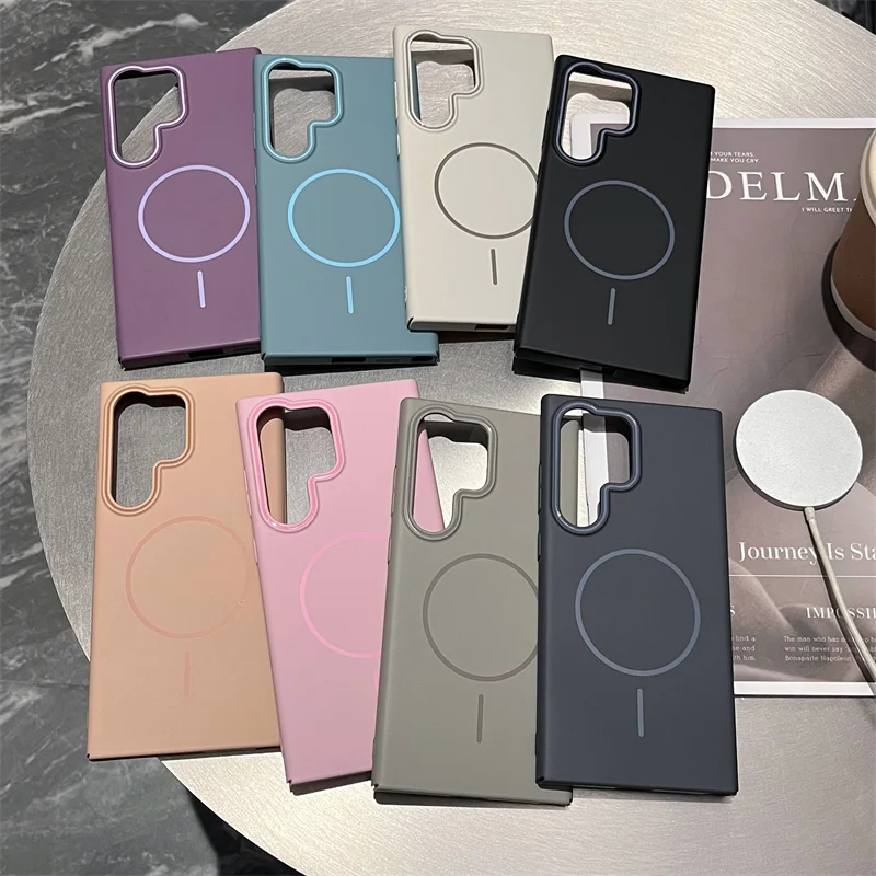 Ultra Thin Matte Contrast Color Shockproof Magnetic Phone Case