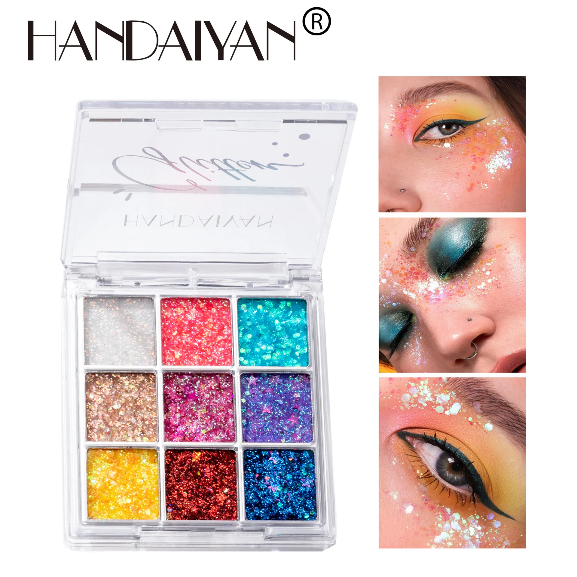 Shimmer Eyeshadow Glitter Body Face Art Loose Sequins Diamond Jewels Rhinestones Makeup Pallet Waterproof Party Festival 2