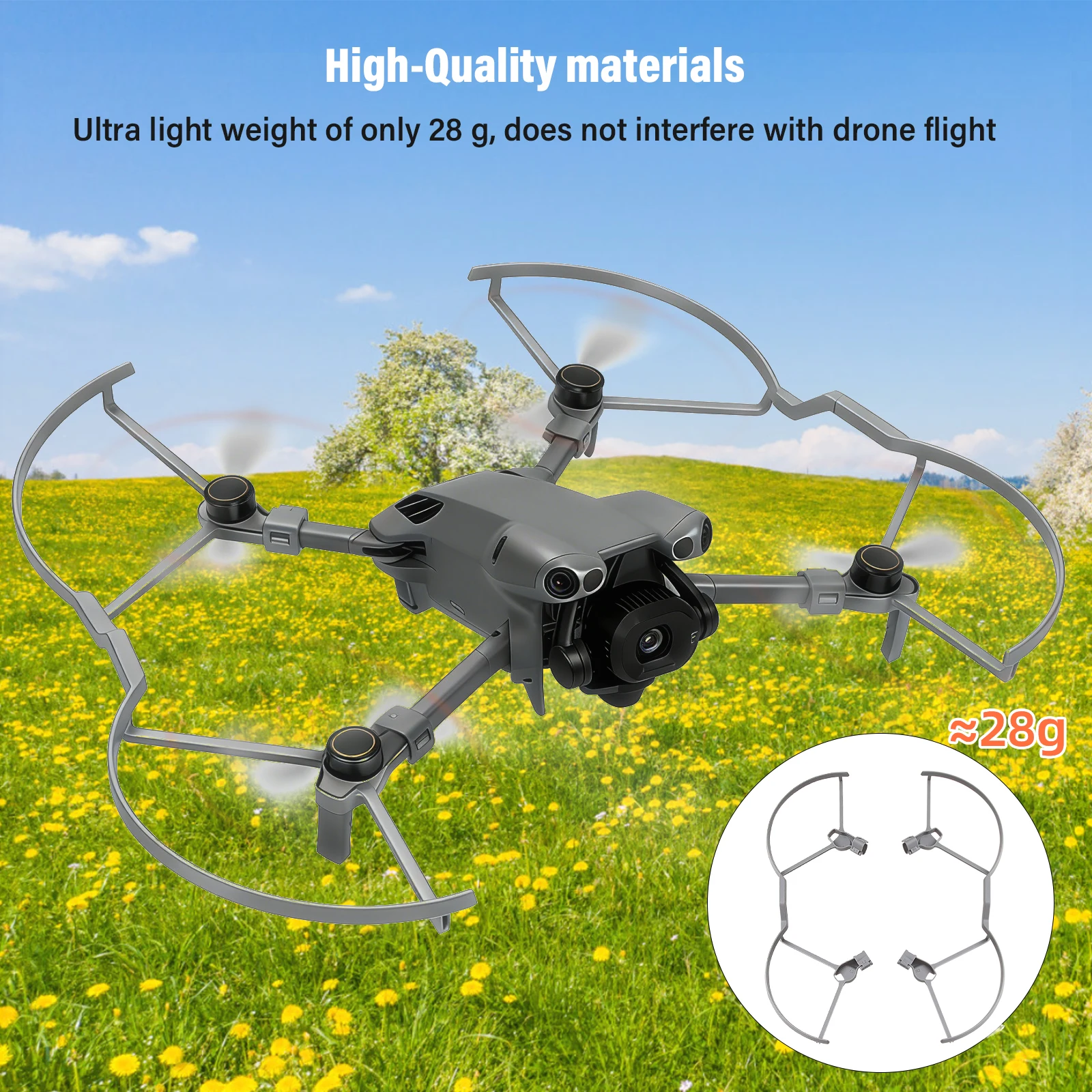 DJI Mini 5 Pro Drone용 ZuruKin 프로펠러 가드 경량 충돌 방지 블레이드 프로텍터 높은 강도 안전 쉴드