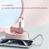 Portable Foldable Fan Handheld Fan 270 ° Adjustable Mini Fan Rechargeable 5-in-1 Bracket/Mirror/Flashlight/Fan/Power Bank 4
