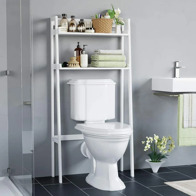 The Toilet Storage, 2 Tier Bathroom Organizer with Multi