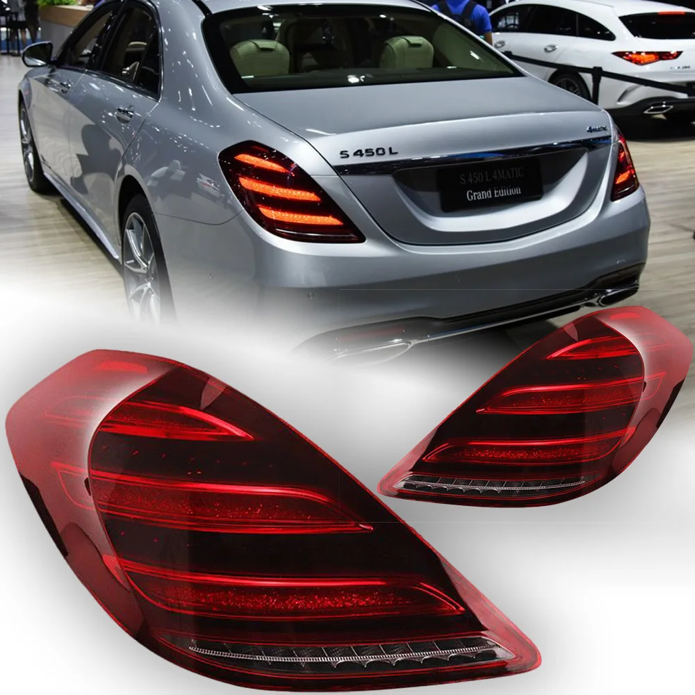 

AKD светильник s для Benz W222 светодиодный ные задние фары 2013-2018 S350 S400 S500 W223 лампа динамический сигнал DRL стоп Обратный авто аксессуары