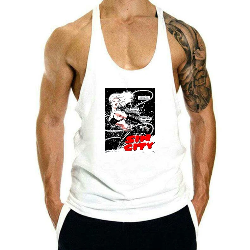 

Мужской Повседневный Топ без рукавов, с круглым вырезом и принтом