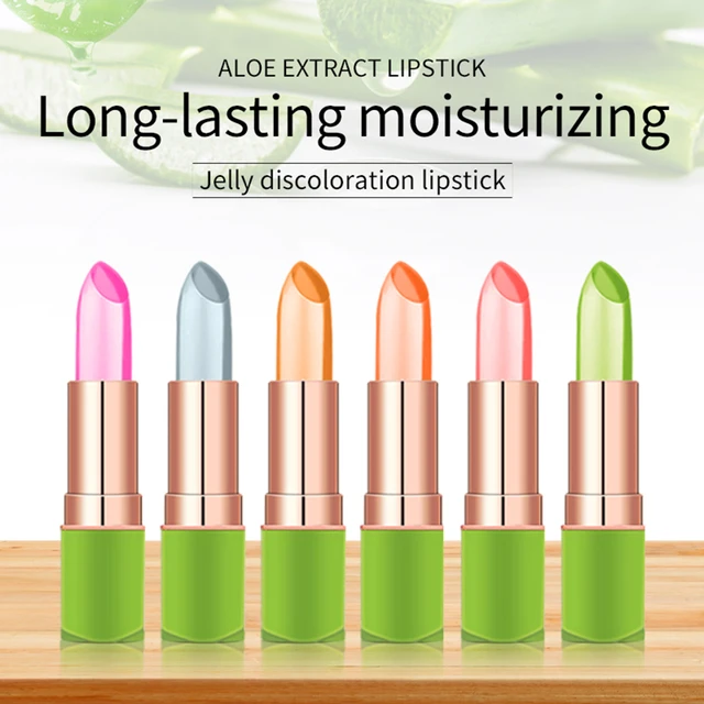 Aloe Vera Lipstick Lip Balm Color Mood Changing Long-Lasting Moisturizing -  UK