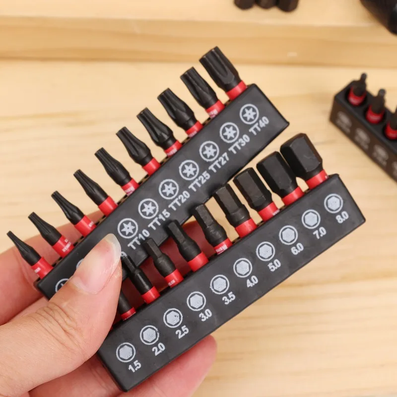 Impact Allen Bohrer-Set S2 Stahl Metrisch Magnetischer Schraubendreher-Bit-Satz mit Halter Sechskant-Schaft Schraubendreher-Bits Elektrowerkzeuge – Detail 1
