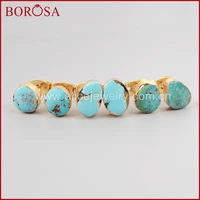 Freeform 18k Gold Plated Natural Turquoise Stud Earrings for Women Natural Stone Energy Healing Earrings for Women Gift for Her 2