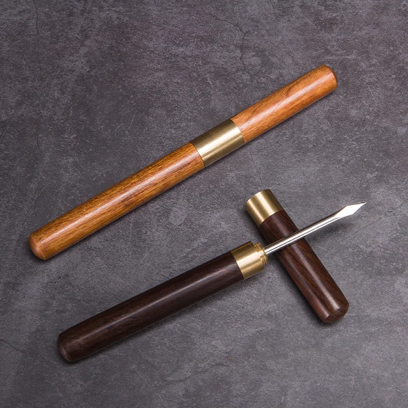 Tea Cutter Tea Needle Set Sandalwood Tea Knife Stainless Steel Ice Pick Ebony Wooden Handle and Sheath Tea Breaking Prying Conecake Accessories Tools