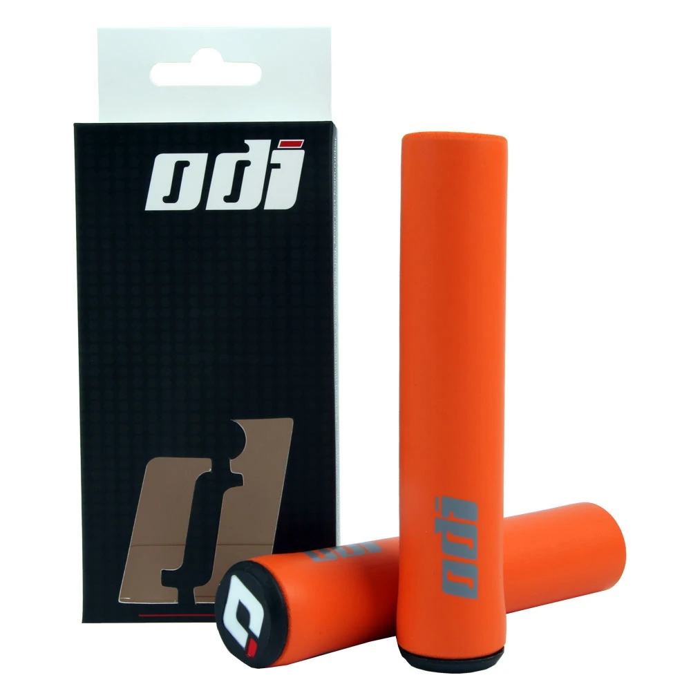 ODI MTB Bicycle Grip Silicone Handlebar Grips Shock-Absorbing Soft Mountain Bicycle Grip Bike Accessories Orange