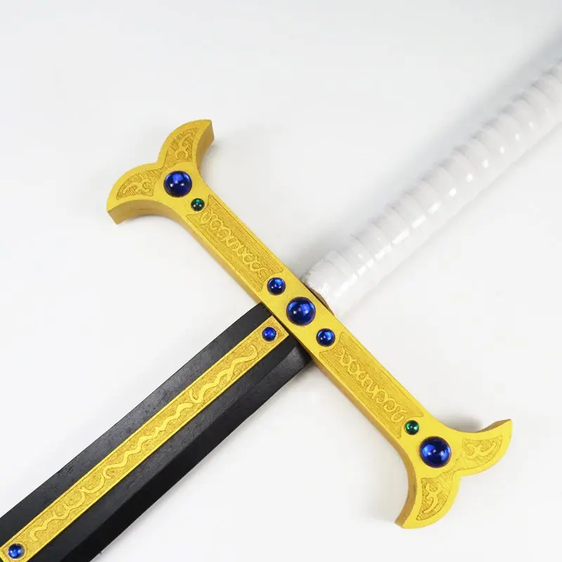 115cm Cosplay Anime One piece Dracule Mihawk Sabre The night star Sword  weapon Prop wooden Sword model Costume party Anime show