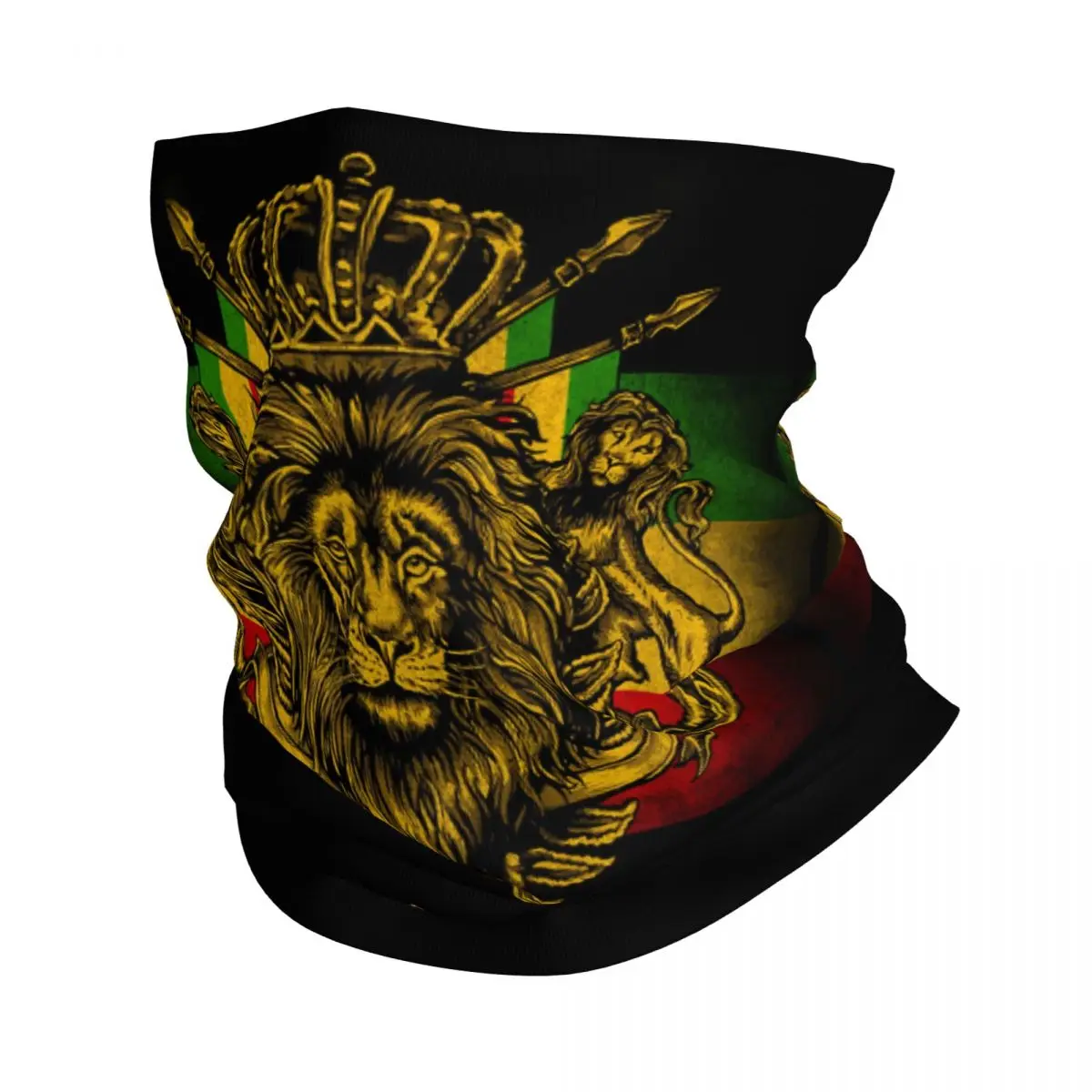 Rastafarian Rasta Lion Winter Headband Neck Warmer Women Men Hiking Hunting Tube Scarf Jamaica Flag Face Bandana Gaiter